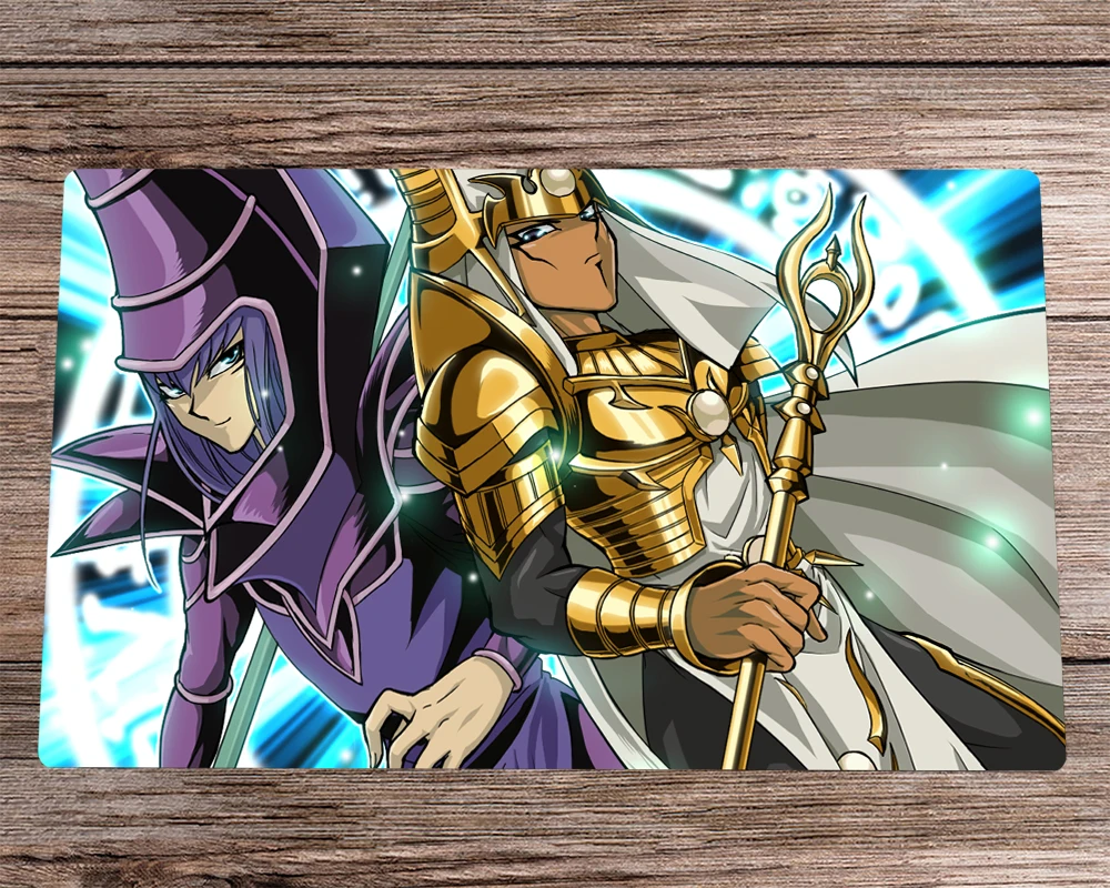 

YuGiOh Playmat Dark Magician Trading Card Game Mat CCG TCG Playmat Board Game Mat Rubber Desk Pad & Free Bag Mousepad 60x35cm