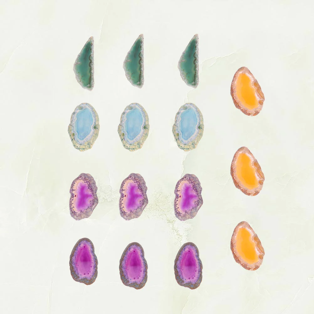 

15PCS Natural Agate Slices Jewelry Making Geode Slices Agate Geode Slices Flat Agate Slices Geode Slices