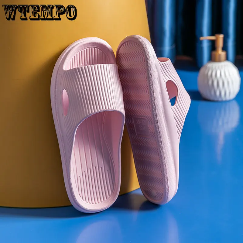 Summer Slippers Bathroom Platform Non-Slip Flip Flops Home Beach Couples Sandals Slides Indoor Outdoor Women Shoes Dropshipping