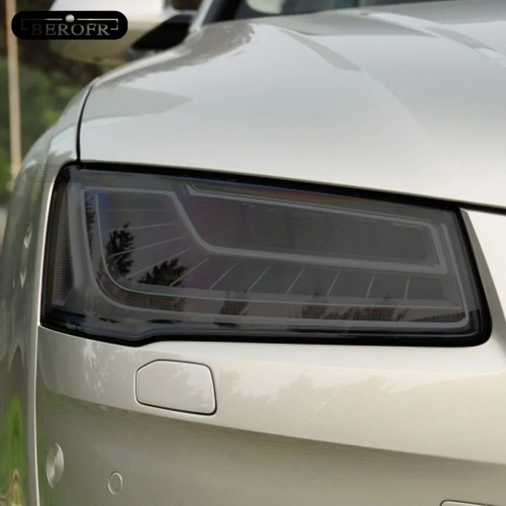 Для Audi A8 S8 D4 4H D5 4N 2014-On 2 шт. тинт для автомобильной фары Черная защитная пленка