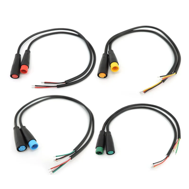 M8 2 3 4 5 6 Pin DC Electric Bicycle Butt Joint Plug waterproof female male Connector Wiring Scooter Brake Cable Signal 20CM