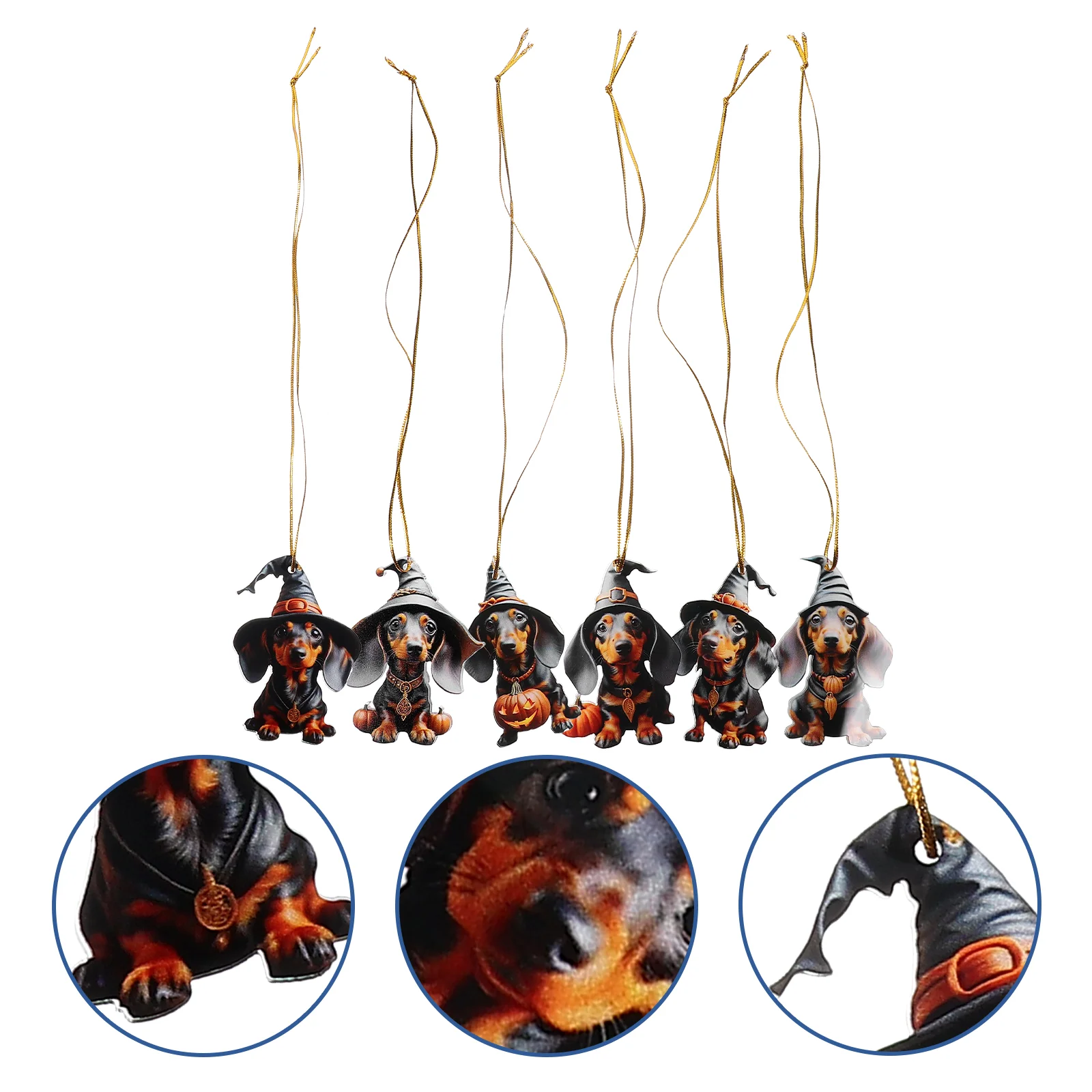 

6 Pcs Window Car Cumpleaños Para Acrylic Christmas Tree Ornament