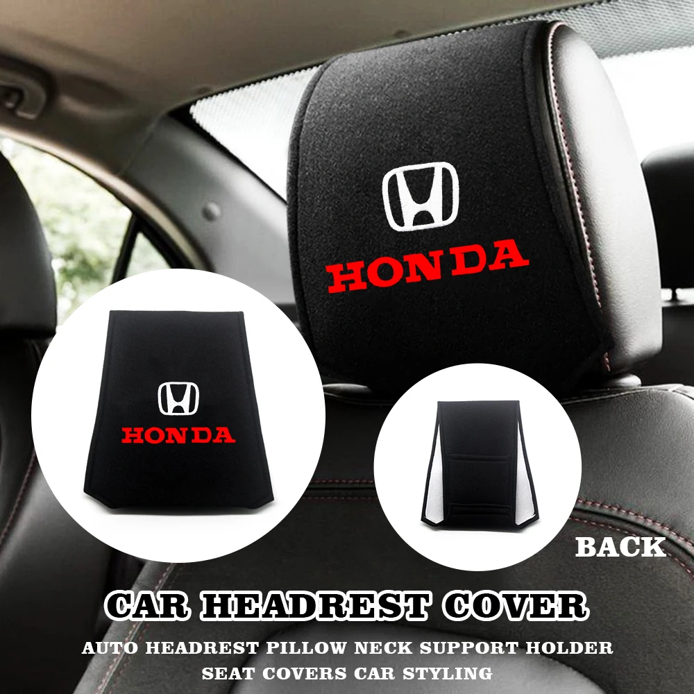 Чехол на автомобильный подголовник подставка из искусственной кожи для Honda Mugen