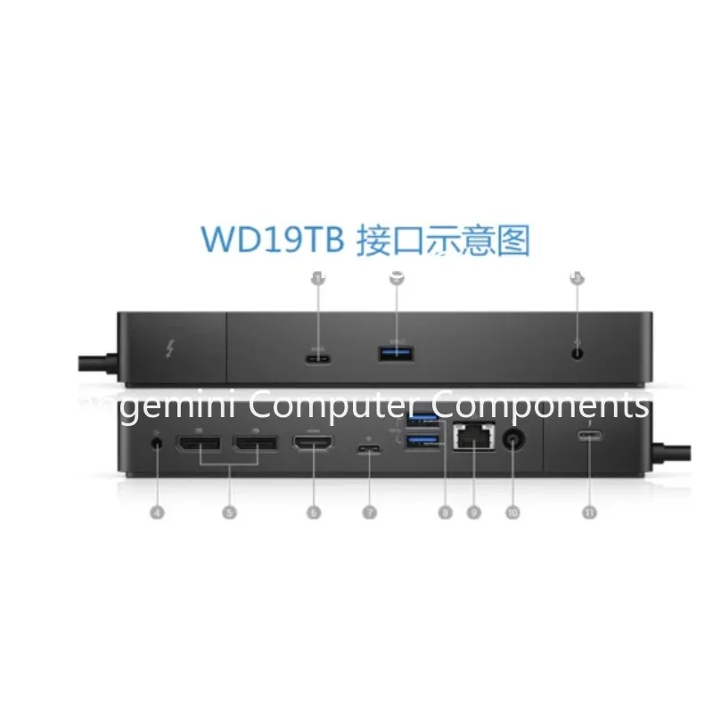 Фото Док-станция Dell Thunderbolt WD19TB с адаптером питания 180 Вт №3