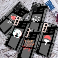 tempered glass case for samsung galaxy s22 ultra s21 plus s20 fe s10 s9 s8 s10e note 20 10 lite 9 phone cover anime naruto logo