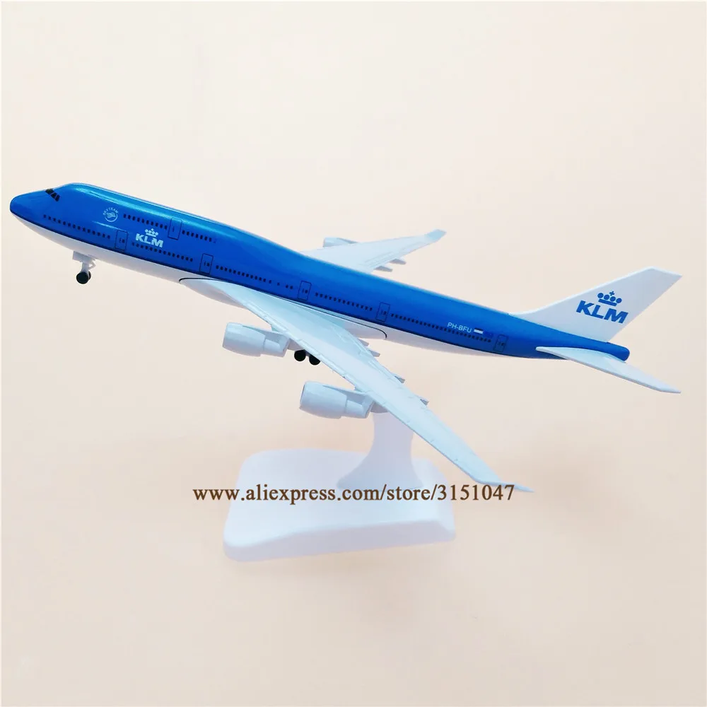 

20cm Alloy Metal AIR Netherlands KLM Airline Boeing 747 B747 Airplane Model Airways Plane Model W Wheel Landing Gears Aircraft