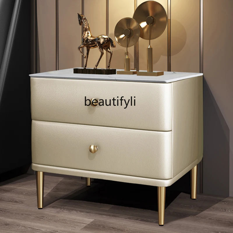 Каменная тарелка Круглый Угловой прикроватный столик с защитой от столкновений