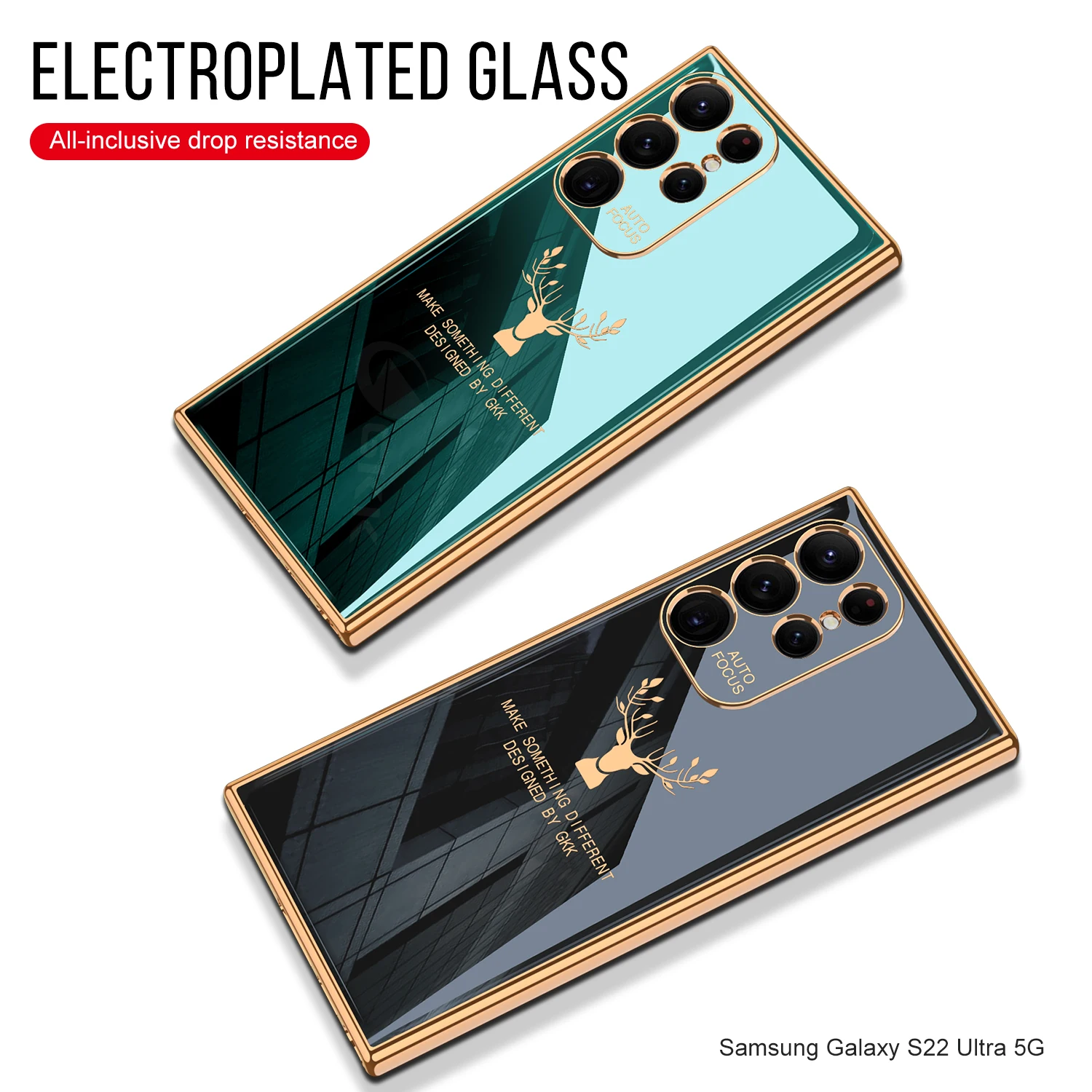 

GKK олень окрашенный силиконовый чехол для телефона Samsung Galaxy S22 Plus Ультра полный чехол для Galaxy S22 Plus Ультра чехол