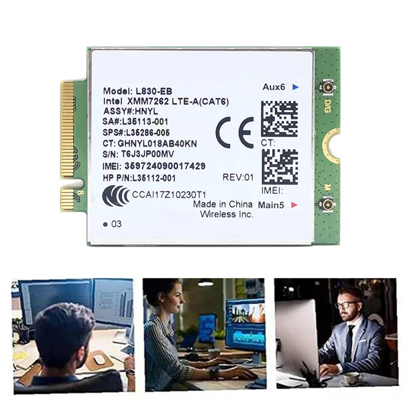 Для HP L830-EB WIFI Card 4G LTE L830 L35286-005 7262 модуль Cat6 300 Мбит/с для 640 650 G5 840 846 850 G6 X360 830