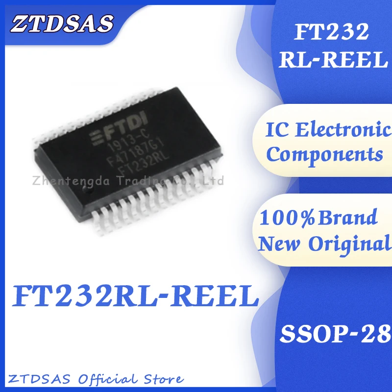 

5-10pcs FT232RL-REEL FT232RL FT232 FT IC USB Chip SSOP-28