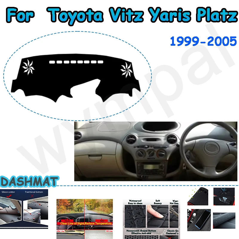 Фото Автомобильная внутренняя крышка приборной панели для Toyota Vitz Yaris Platz 1999 2000 2001 2002 2003 2004 2005 LHD RHD №2