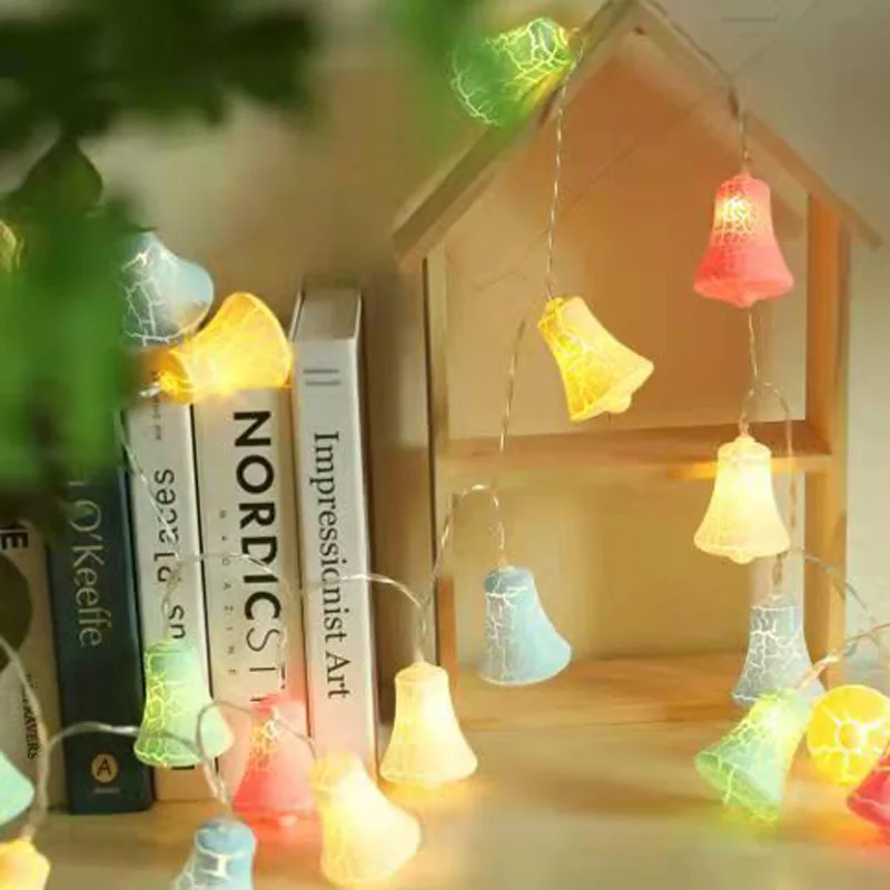 

Led Crack Bell Lantern String Spring Festival Christmas Birthday Wedding Holiday Decoration Lights Decoration Scene Layout