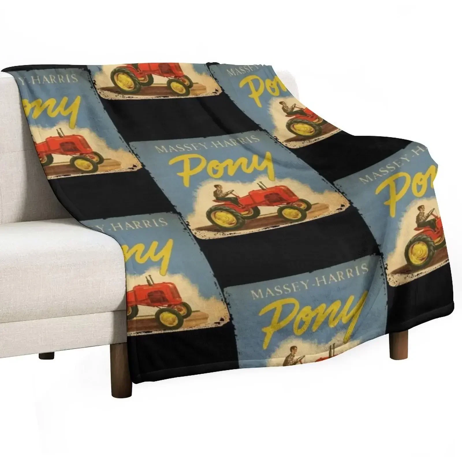 Massey Harris Pony винтажное одеяло для трактора гигантский диван-кровать постельное