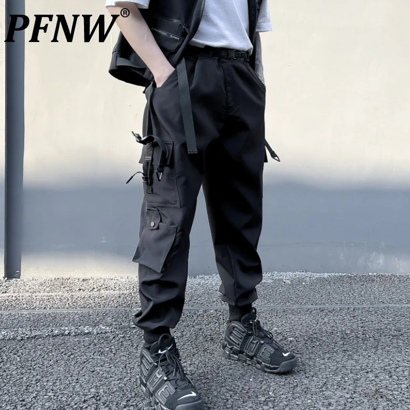 

PFNW Spring Autumn Men's Niche Design Multi Pockets Cargo Pants Tide Darkwear Outdoor Overalls High Streert New Trousers 12A8146
