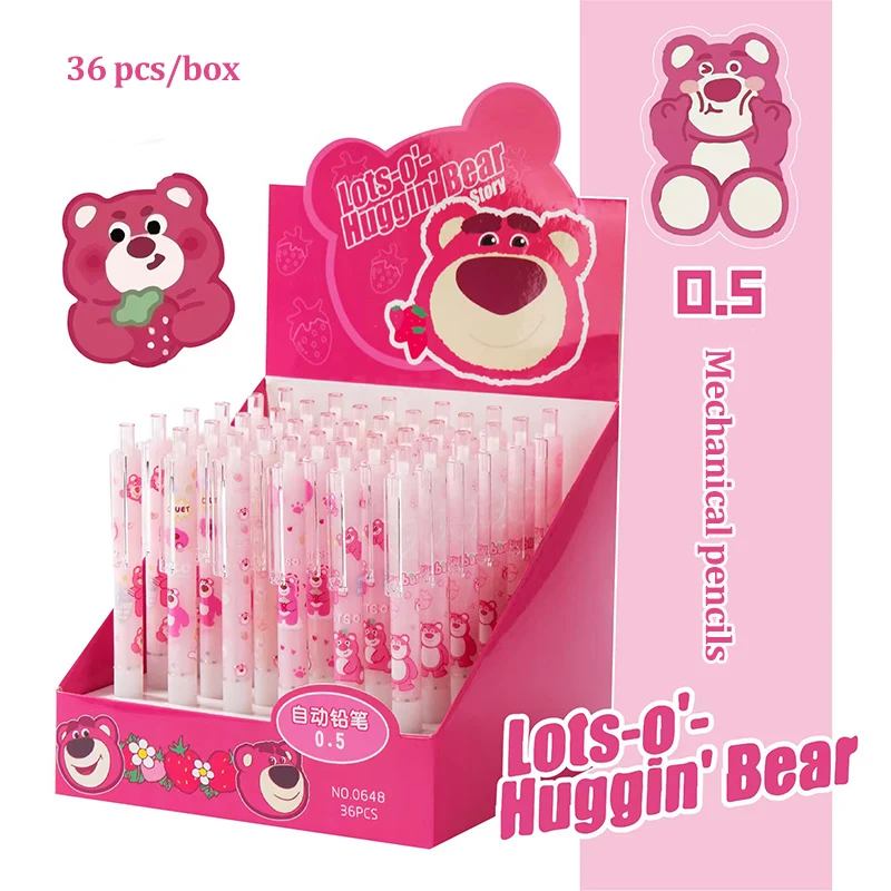 

Механические карандаши с мультипликационным рисунком «клубника», 36 шт.