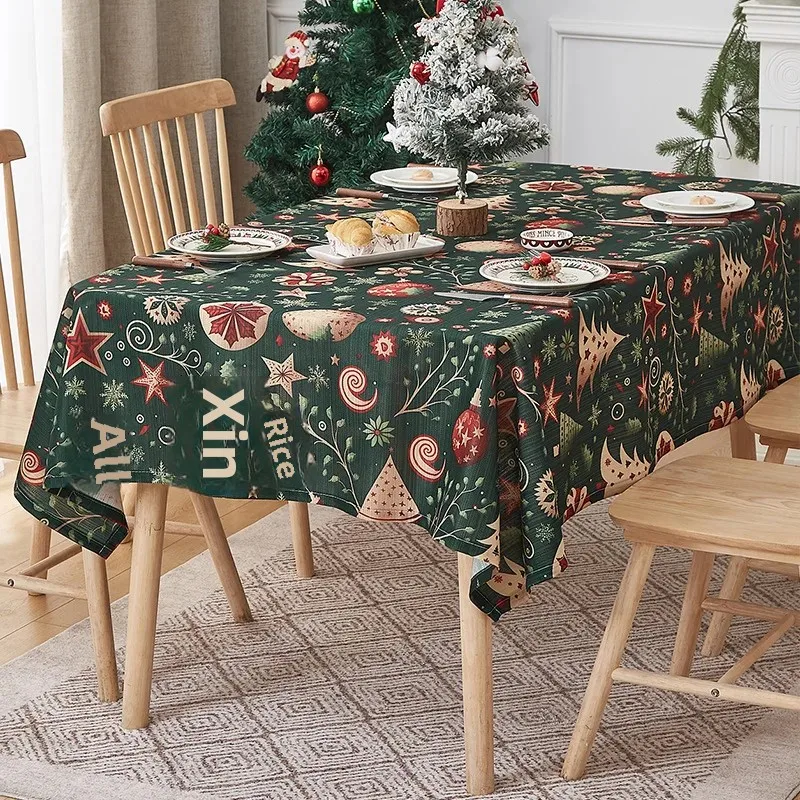 Новая мода в американском стиле рождественская тематическая обеденная скатерть