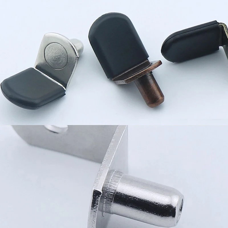 

10Pcs Shelf Brackets Support Studs Pegs 6mm Metal Pin Shelves Seperator Fixed Cabinet Cupboard Glass Furniture Bracket Holder