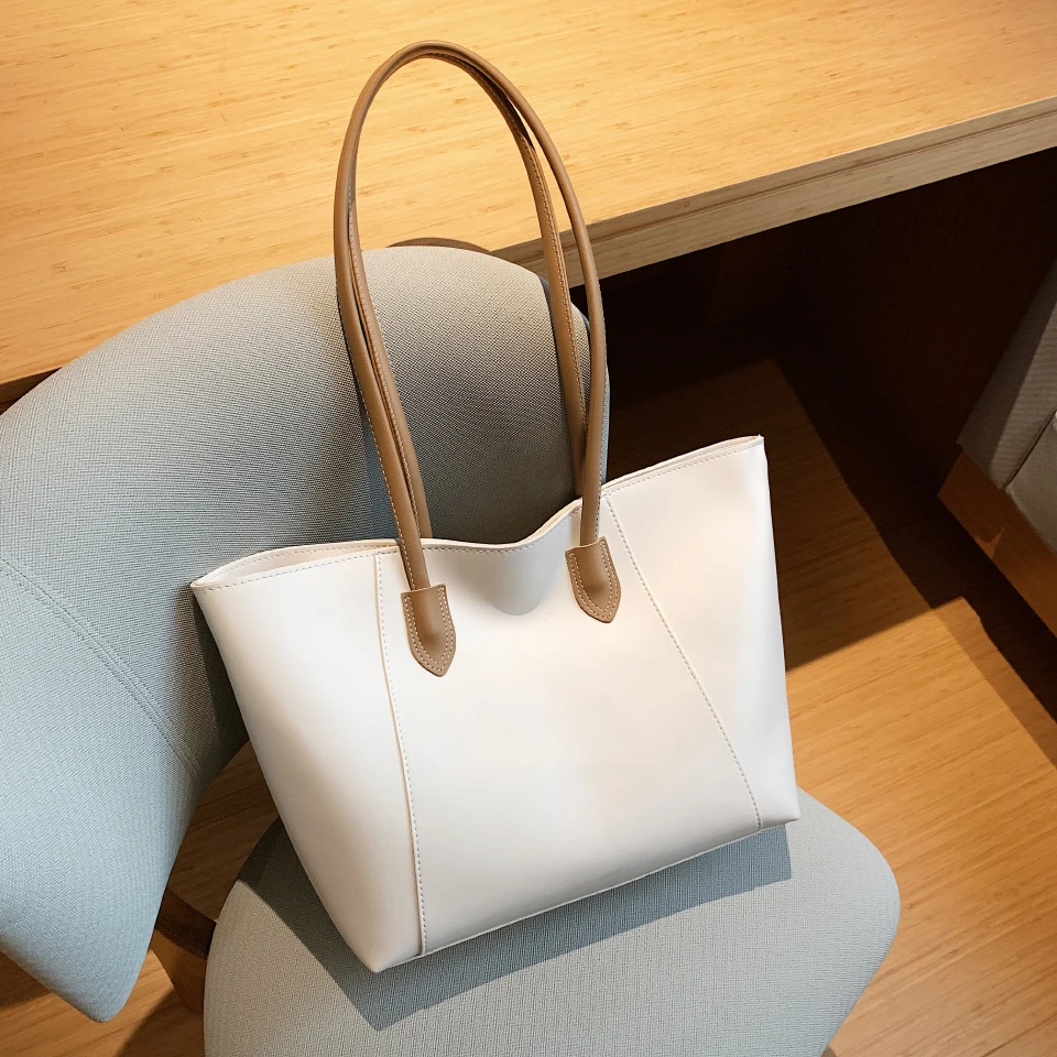 

Модная женская сумка-тоут 2023, вместительные женские роскошные сумки, Высококачественная простая дизайнерская сумка через плечо из искусственной кожи