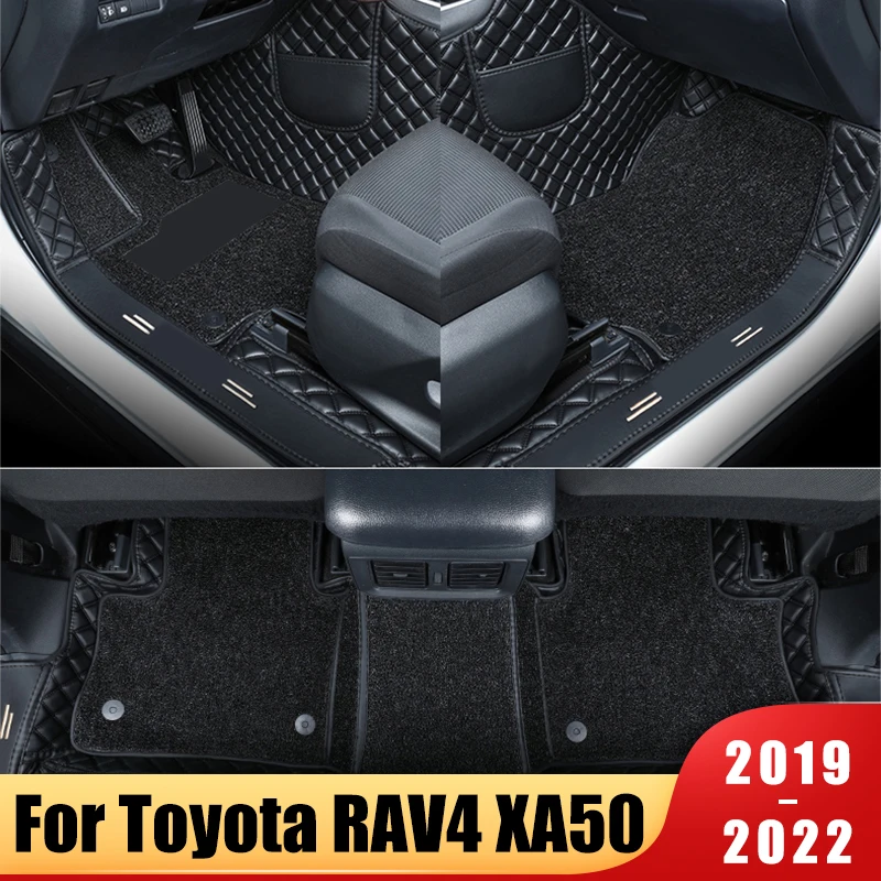 Кожаные автомобильные коврики на заказ для Toyota RAV4 RAV 4 2019 2020 2021 2022 XA50 LHD интерьерные