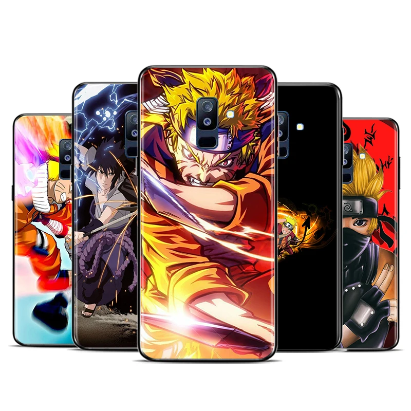 

Fashion Art Naruto Anime For Samsung Galaxy A9 A8 Star A750 A7 A6 A5 A3 Plus 2018 2017 2016 Bright Black Phone Case