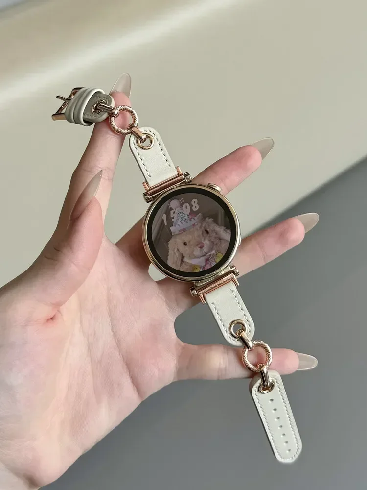 Кожанный ремешок для Samsung Galaxy Watch 7 6 Classic3 4 5Pro 40/41/42 Active цвет в ассортименте