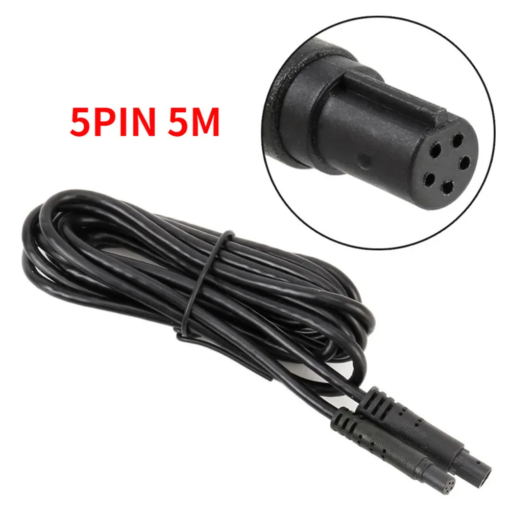 5Pin Male To Female 5M Car Reversing Parking Camera Video Extension Cable Wire For Rear View Parking Camera