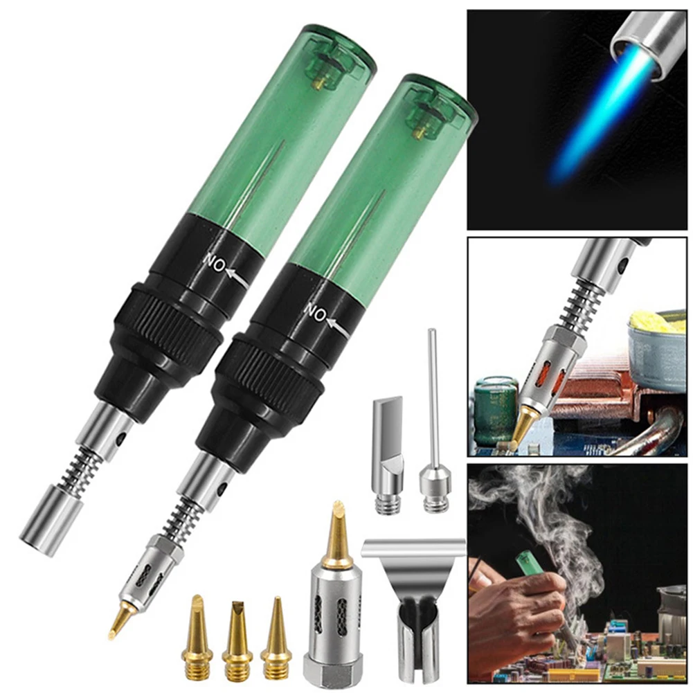

Gas Heating Torch Tools Butane Gas 1300℃ Gun Blow Portable Gun Cordless Welding Iron Gas Soldering Wireless Tool Welding
