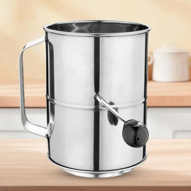 Ручной сито для выпечки муки из нержавеющей стали ручной тортов пирогов кексов и