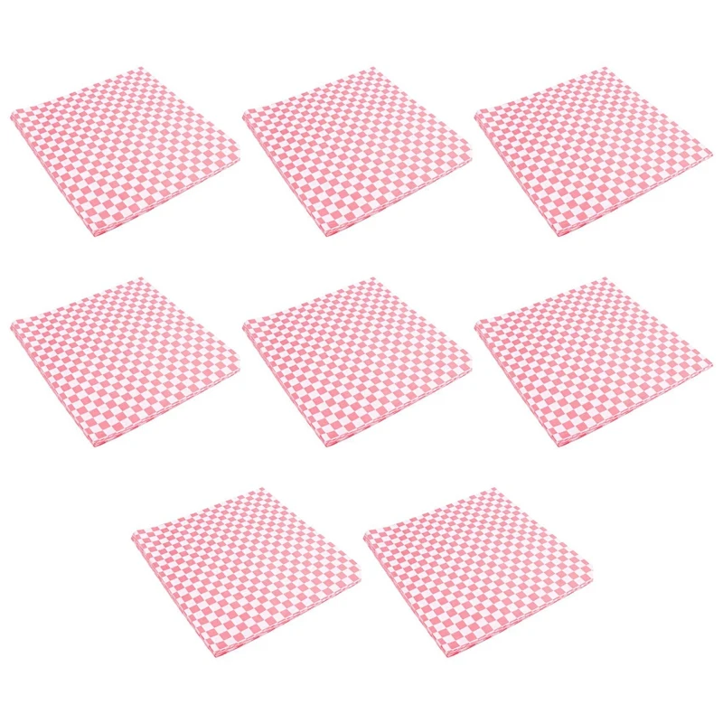 

800 PCS Checkered Deli Candy Basket Liner Food Wrap Papers, Fat Repellent, Sandwich Burger Packing, Red And White