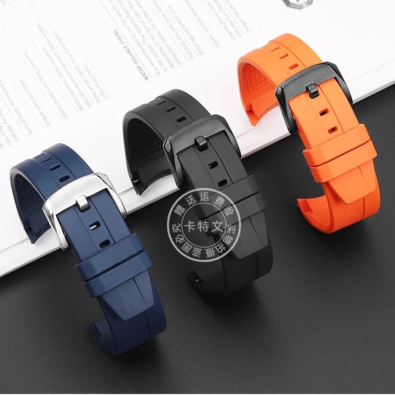 Оранжевый черный синий силиконовые аксессуары для часов Citizen Promaster Series JY8078/8074/8085