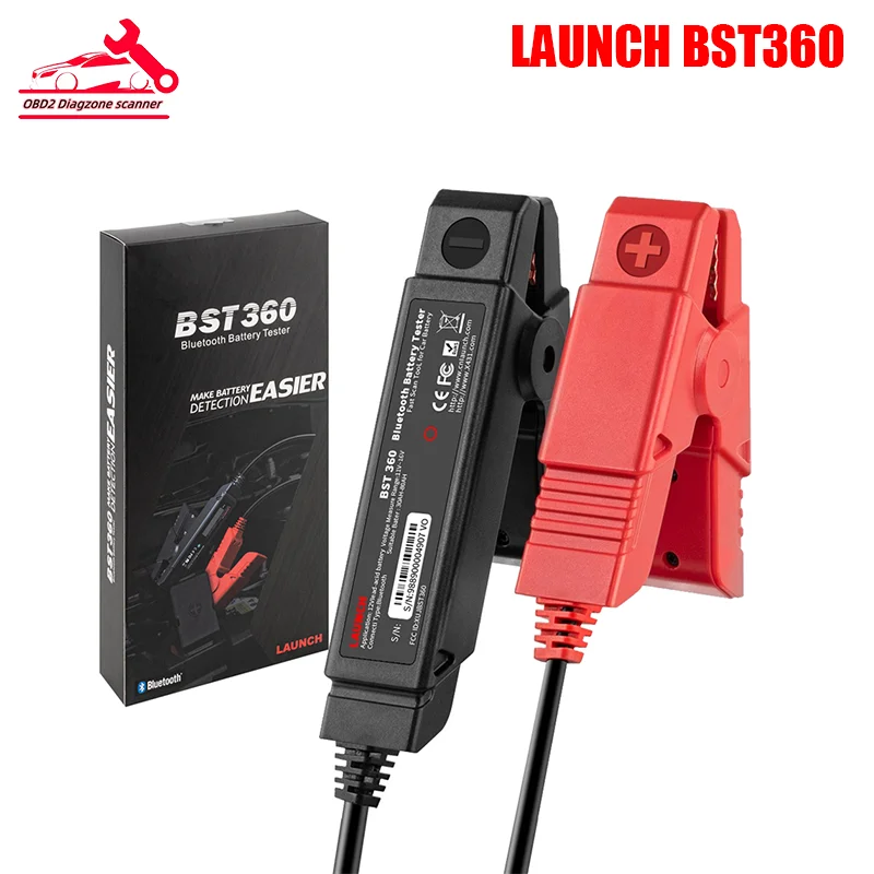 LAUNCH BST360 Bluetooth Battery Tester 12V Car Motorcycle Battery Analyzer Automotive Cranking Charging Circut Scanner Tools