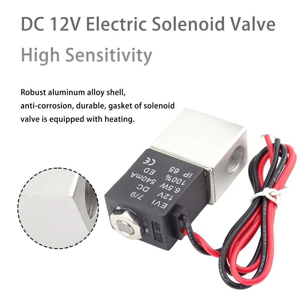 

12V Solenoid Valve 2 Way Normally Closed Pneumatic Valves Water Gas