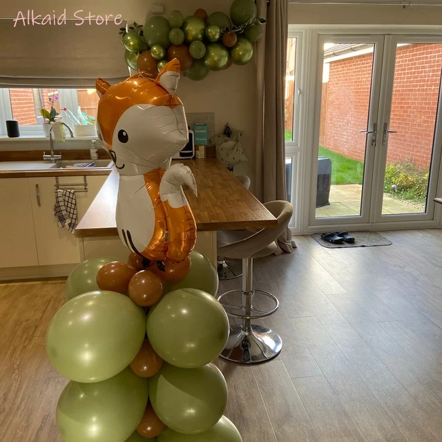 Восхитительный самодельный воздушный шар из леса и лисы скульптура для дня