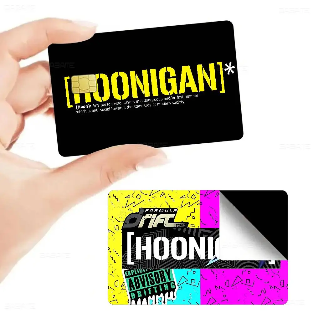 Матовая пленка-наклейка Hoonigan Logo Fashion (золото, серебро, черный) для банковских, кредитных и дебетовых карт (art.: 3920dbb220fcd) - 3920dbb220fcd