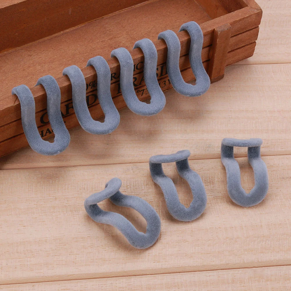 

10PCS Cloth Hanger Hook Mini Flocking Clothes Hanger Easy Hook Closet Organizer Space Saving Storage Hook