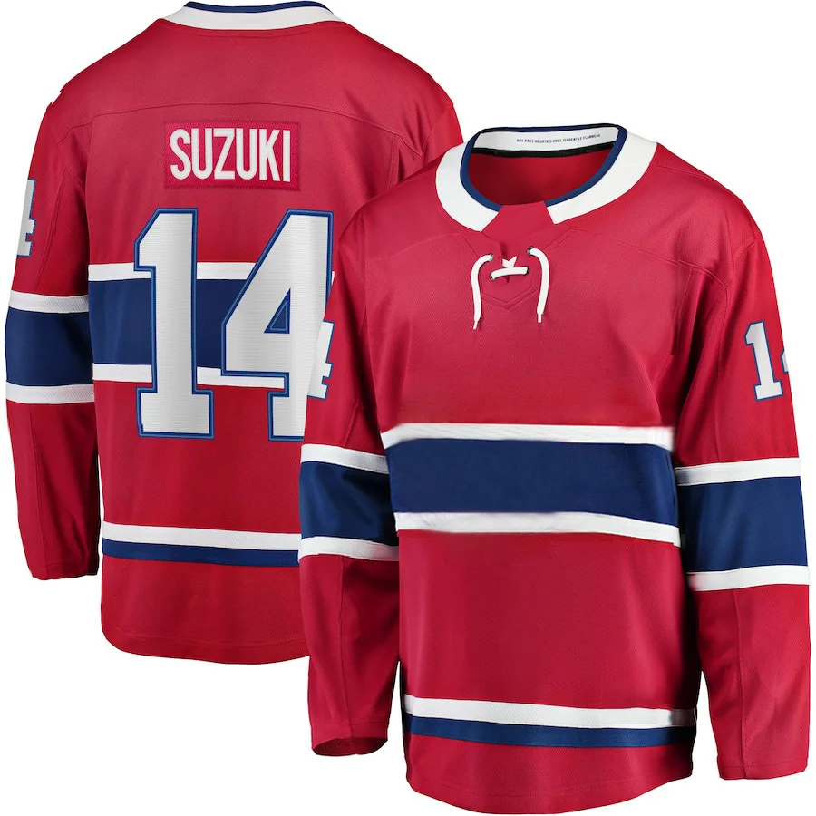 

Custom American Hockey Jerseys Nick Suzuki 17 Josh AndersonPRICE Sports Fans Wear Montreal Jersey Sweatshirts