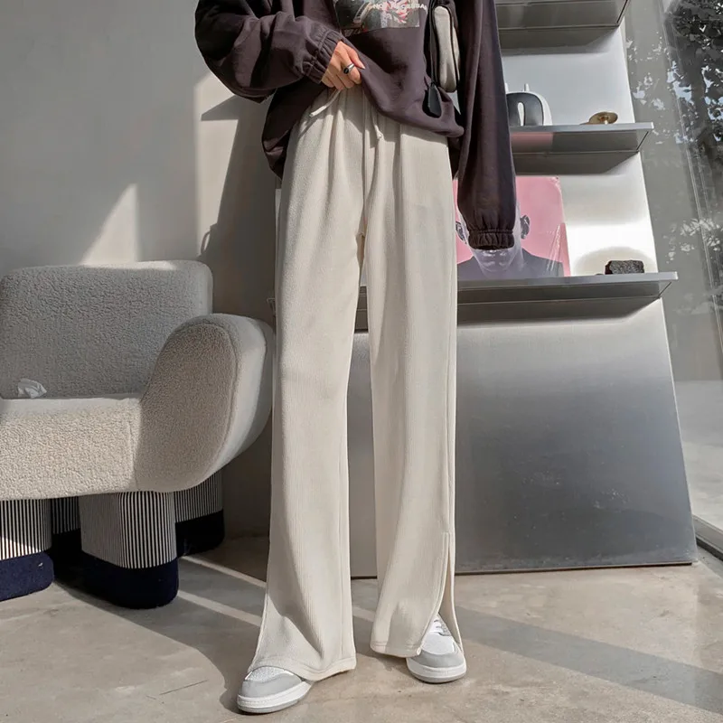 

Спортивные брюки, женская одежда, брюки, уличная одежда, лето 2022, Модные Винтажные Мешковатые Черные Брюки с широкими штанинами и высокой та...