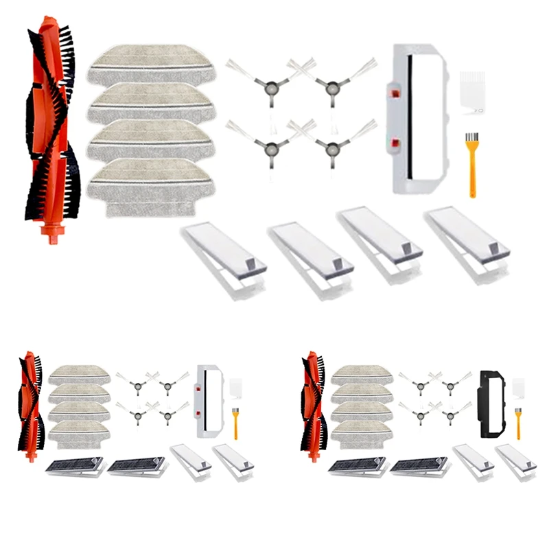 

16 Pcs Main Brush Washable Filter Side Brush For Mijia STYJ02YM Vacuum Cleaner Replacement Accessories Cleaning Tool