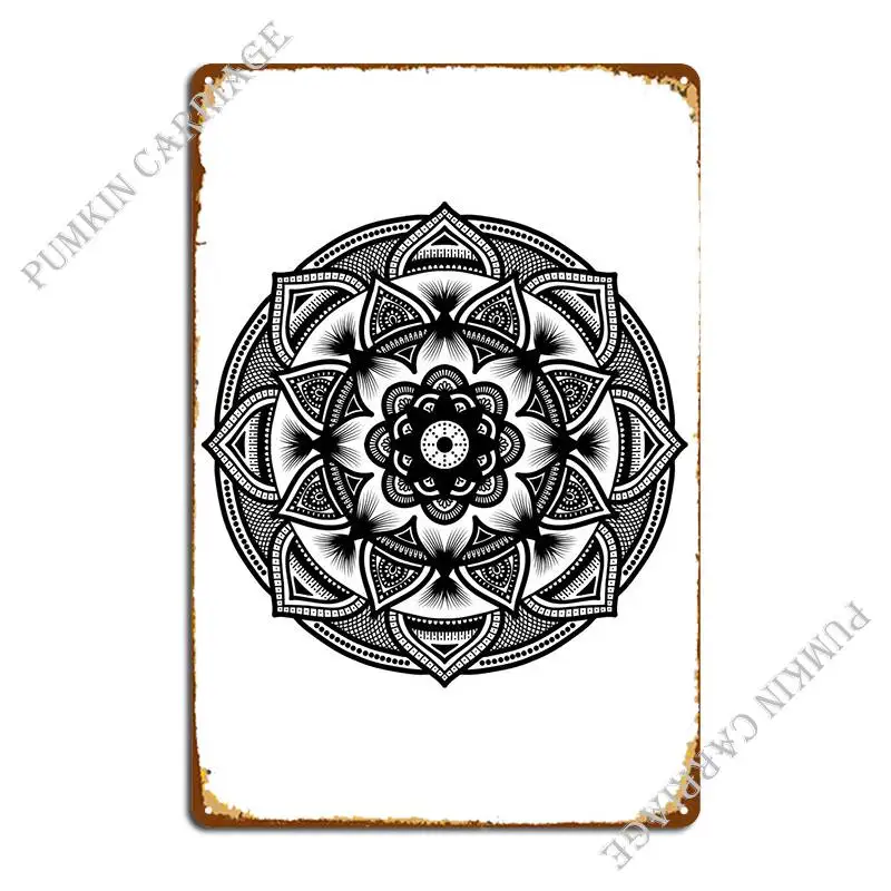 

Мандала черный M111 металлический плакат печать винтажная ржавая роспись настроить жестяной знак плакат
