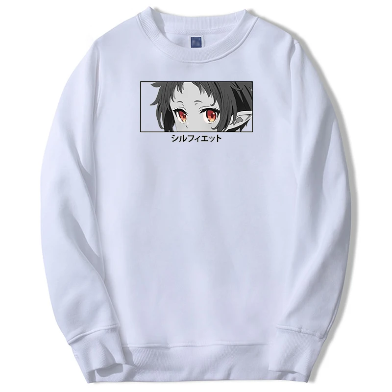 Зима 2024 Мужская Крутая толстовка в стиле хип-хоп с принтом японском девушки-аниме