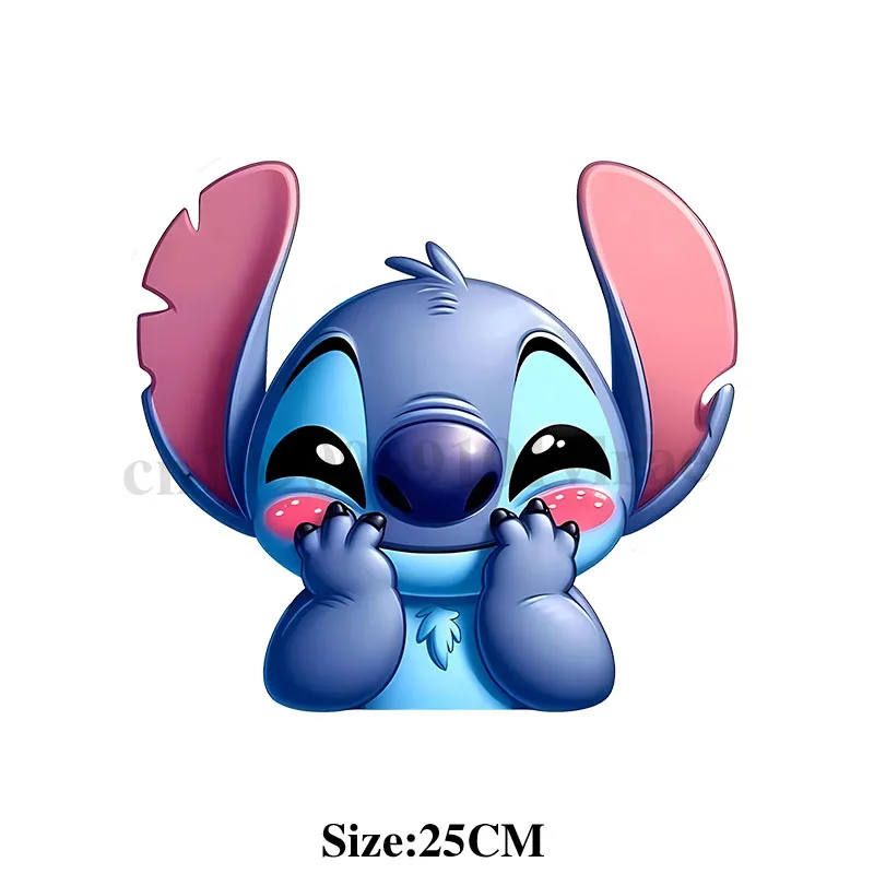 Lilo &amp Stitch автомобильная УФ-наклейка DTF на окна Kawaii Disney украшения автомобильные