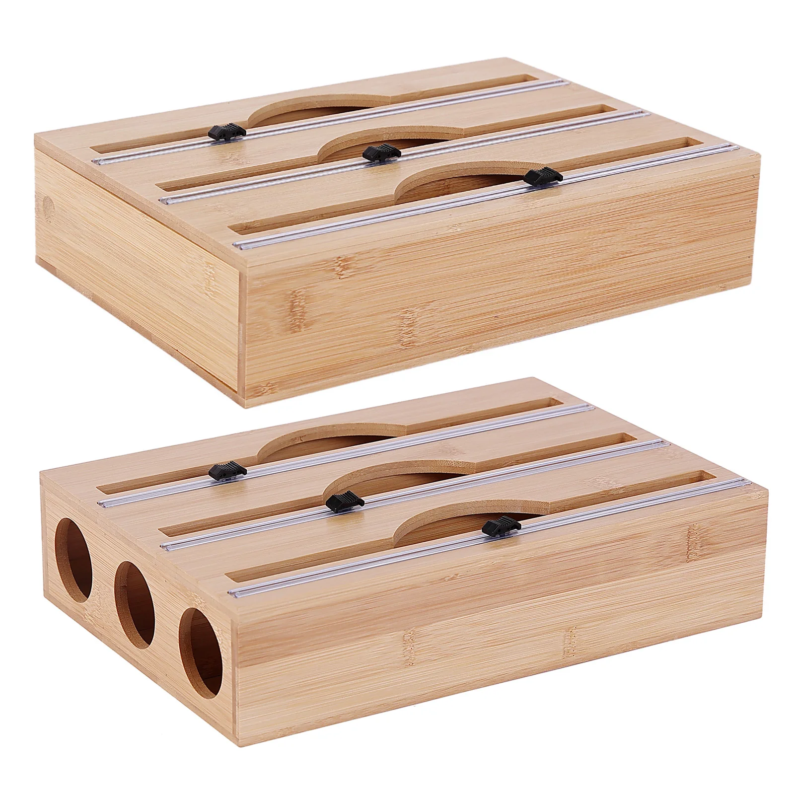 

Дозатор и резак для обертывания пищевой пленки, многоразовый диспенсер для обертывания еды в рулонах, органайзер для хранения оловянной фо...