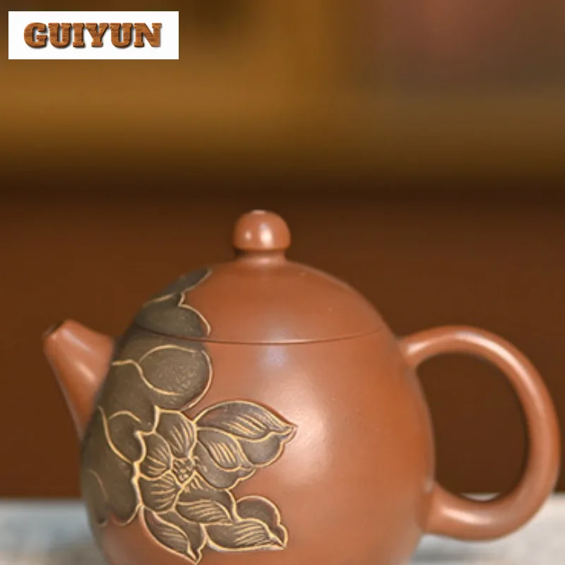 200 мл подлинный керамический чайник Qinzhou Nixing рельефный ручной работы драконовое