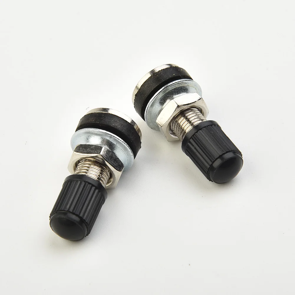 

Universal Tyre Valve Zinc Alloy 2 Pcs 32mm Dustcap General Motorbike Motorcycle Mountain Quad Scooter Tubeless Durable New