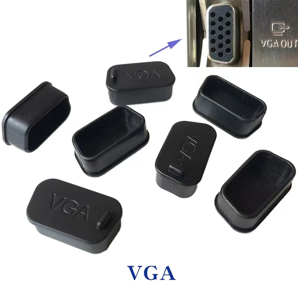 

2/5/10 шт. USB HDMI VGA черная пылезащитная заглушка для ноутбука пылезащитная заглушка компьютер пылезащитный водостойкий чехол зарядное устройство порт крышка колпачки