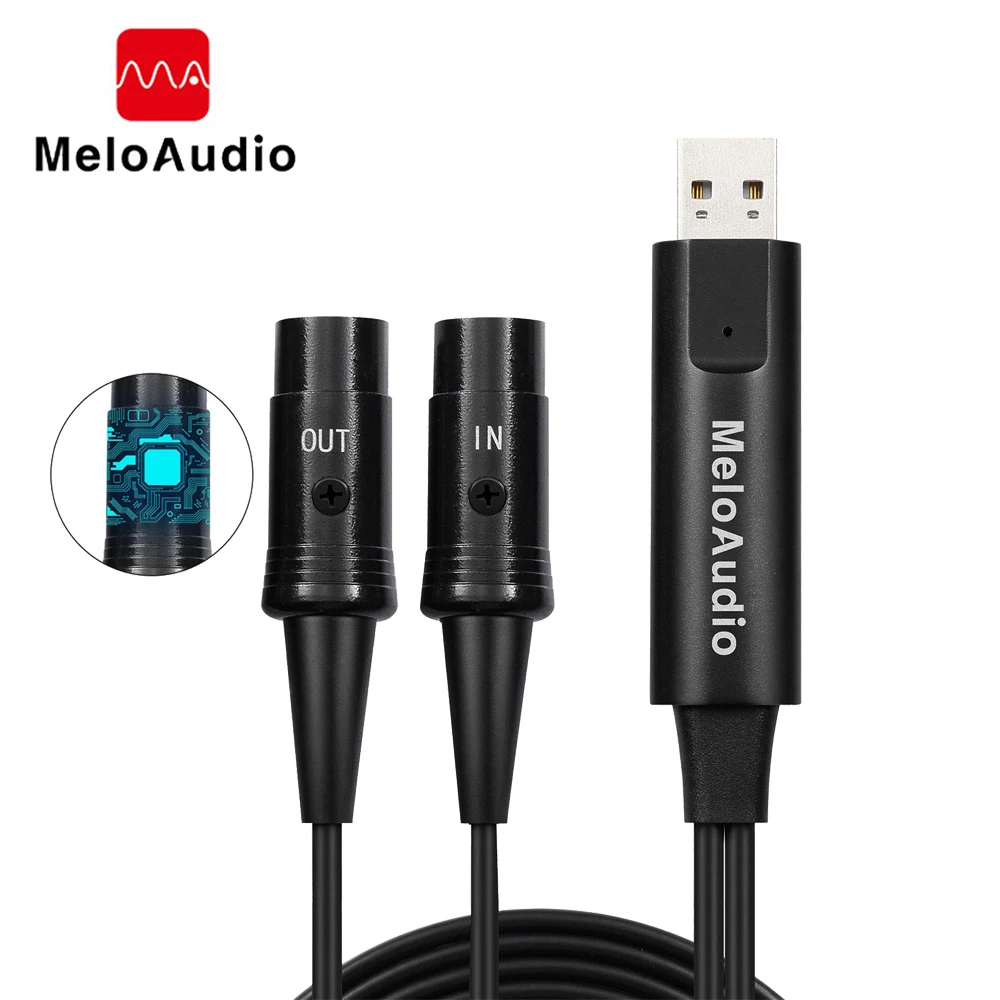 

2 м 5-контактный MIDI-кабель MeloAudio с интерфейсом In-out, MIDI-контроллер, конвертер, адаптер для фортепиано, клавиатуры, инструмента на ПК, Mac