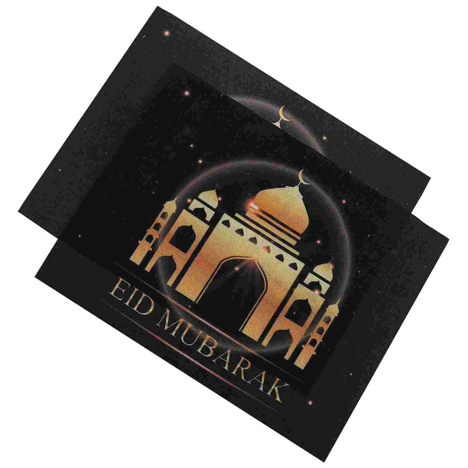 

Table Eid Mubarak Ramadan Placemats Islamic Mats Runner Runners Coasters Decoration Muslim Coaster Square Place Mat