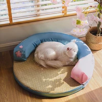 cat bed mat pet house dog accessories for summer cooling puppy beds soft sleeping nest cats beds cute style breathable cw372