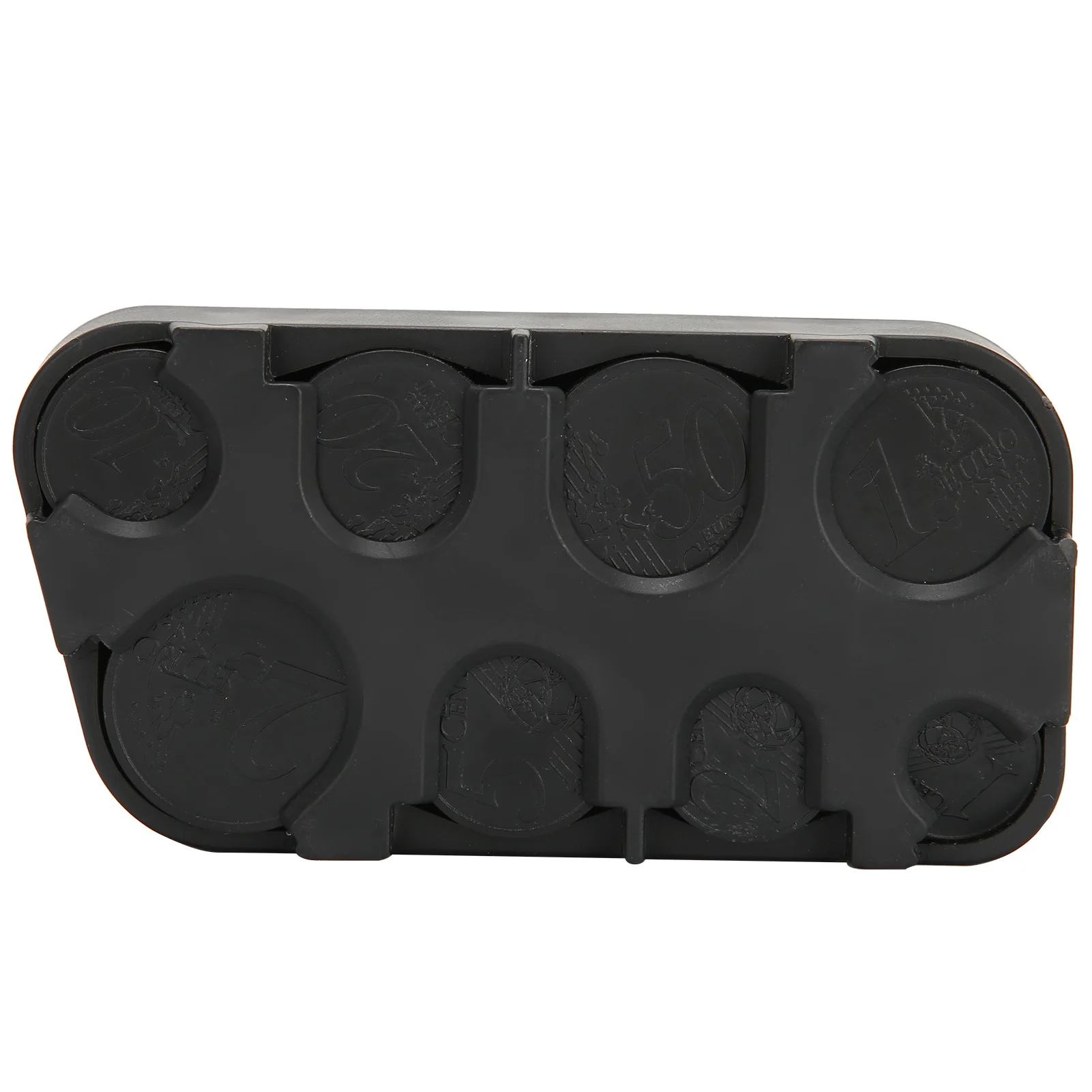 

Rectangle Euro Coin Dispenser Plastic Coin Holders Storage Box Organizer Car Use