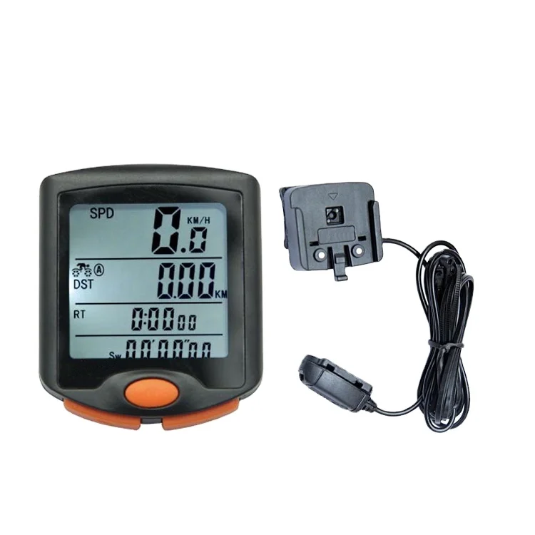 

Bicycle Accessories Bike Speedometer Large Screen 24 Functions With Wire Bike Computer Waterproof Bicycle Computer